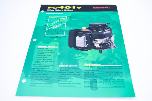 New OEM Kawasaki 99909-2151A FC401V Specification Sheet NOS