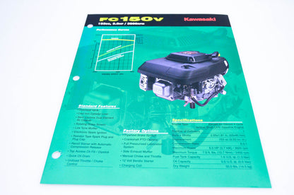 New OEM Kawasaki 99969-1397A FC150V Specification Sheet NOS