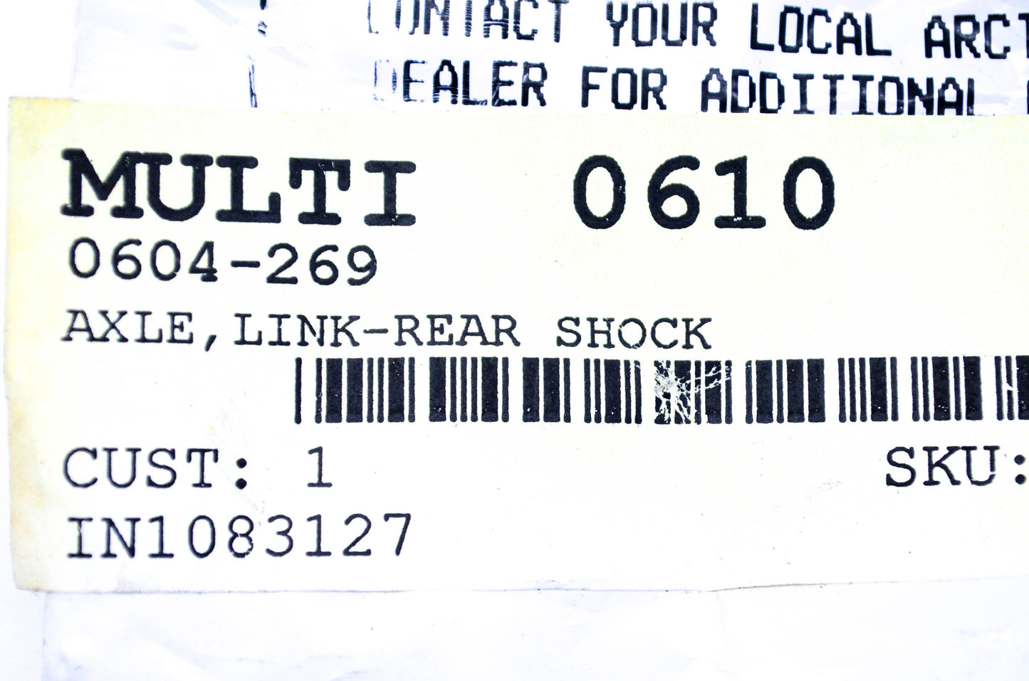 New OEM Arctic Cat 0604-269 Rear Shock Axle Link NOS