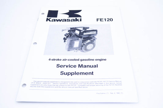 New OEM Kawasaki 99924-2035-51 Service Manual Supplement FE120 NOS