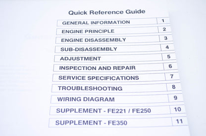 New OEM Kawasaki 99924-2024-03 Service Manual FE250,290,350 NOS