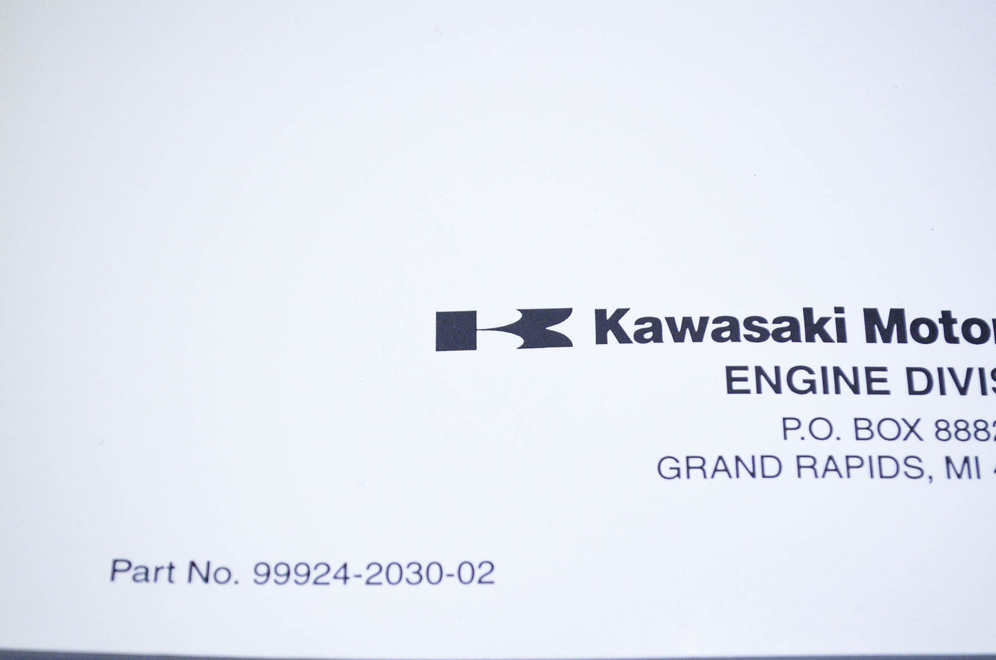 New OEM Kawasaki 99924-2030-02 Service Manual FD620D,661D NOS