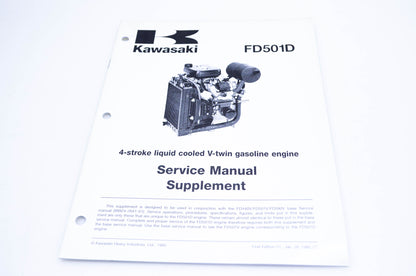 New OEM Kawasaki 99924-2043-51 Service Manual Supplement FD501D NOS