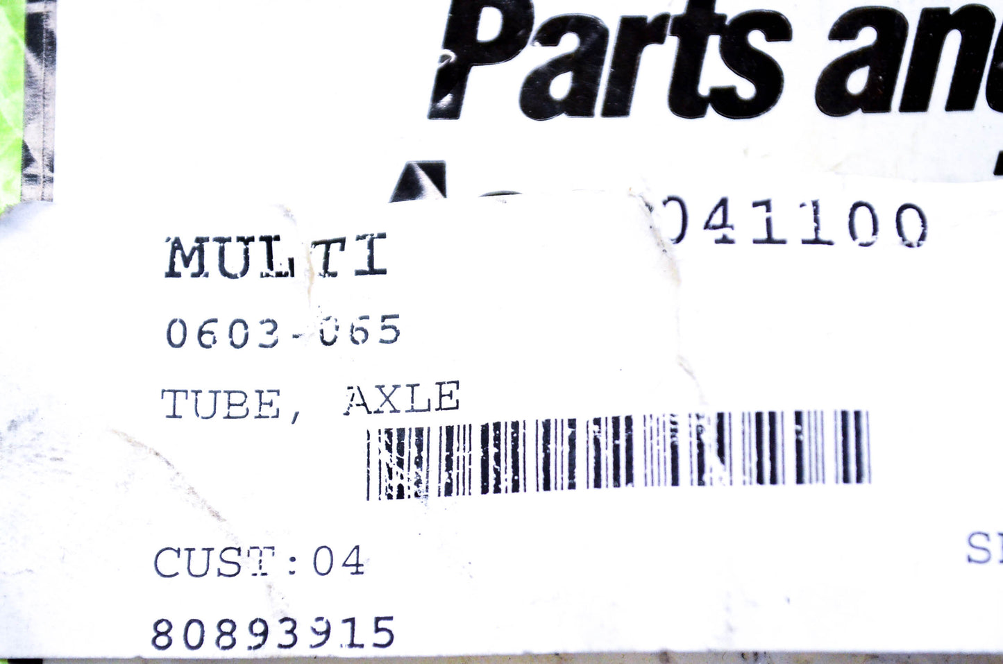 New OEM Arctic Cat 0603-065 Axle Tube NOS
