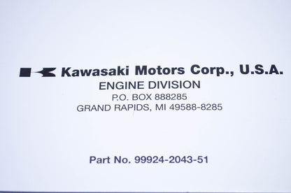 New OEM Kawasaki 99924-2043-51 Service Manual Supplement FD501D NOS