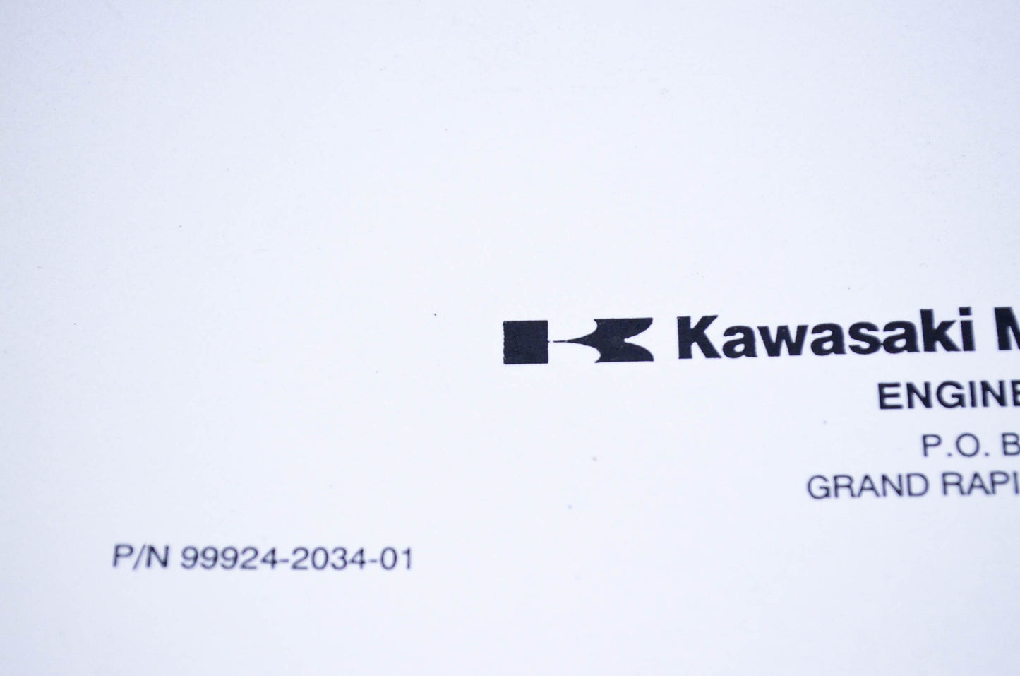 New OEM Kawasaki 99924-2034-01 Workshop Manual FC180V OHV NOS