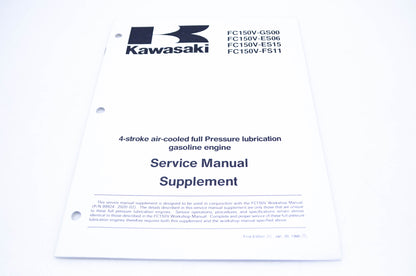 New OEM Kawasaki 99924-2042-51 Service Manual Supplement FC150V-GS00,ES06,ES15,FS11 NOS