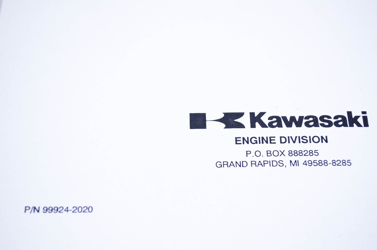 New OEM Kawasaki 99924-2020 Workshop Manual FC150V OHV NOS