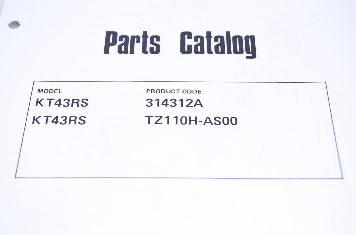 New OEM Kawasaki 99910-2152 Parts Catalog KT43RS NOS