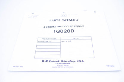 New OEM Kawasaki 99911-A386 Parts Catalog TG028D NOS