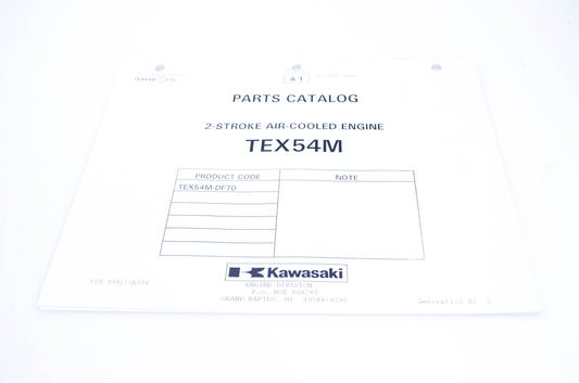 New OEM Kawasaki 99911-A976 Parts Catalog TEX54M NOS