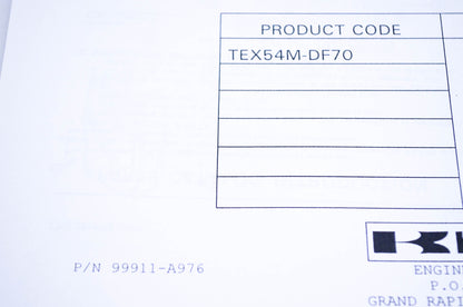 New OEM Kawasaki 99911-A976 Parts Catalog TEX54M NOS