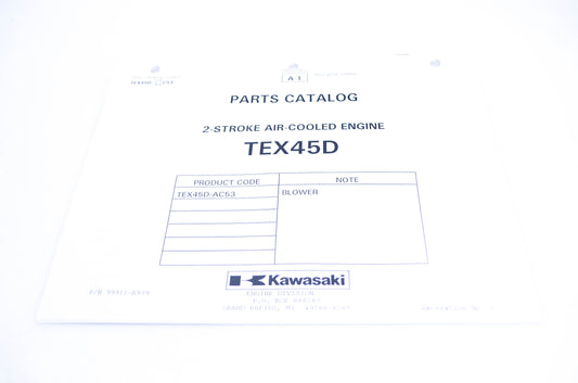 New OEM Kawasaki 99911-A939 Parts Catalog TEX45D NOS