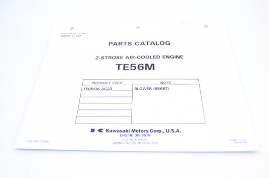 New OEM Kawasaki 99911-A456 Parts Catalog TE56M NOS