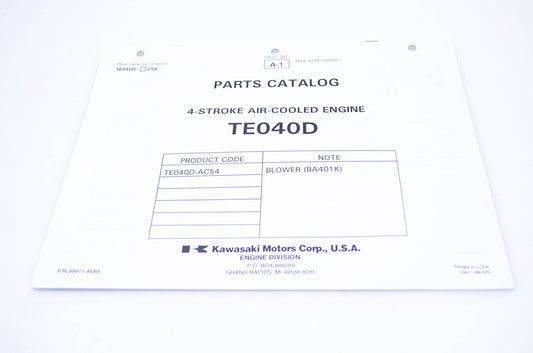 New OEM Kawasaki 99911-A684 Parts Catalog TE040D NOS