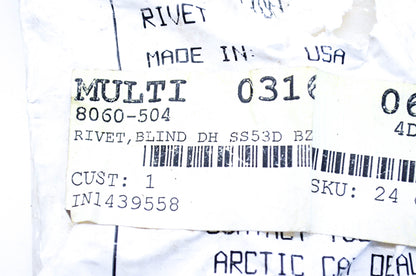 New OEM Arctic Cat 8060-504 Blind Rivet NOS