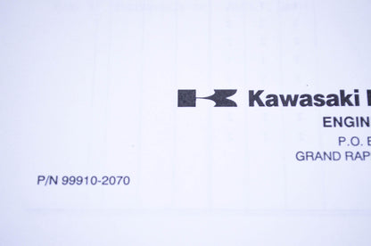 New OEM Kawasaki 99910-2070 Parts Catalog FZ790G-CA00 NOS