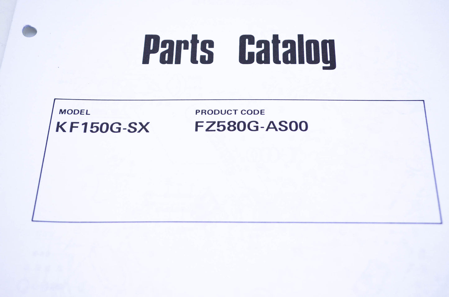New OEM Kawasaki 99910-2235 Parts Catalog KF150G-SX NOS