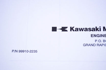 New OEM Kawasaki 99910-2235 Parts Catalog KF150G-SX NOS