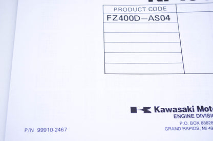 New OEM Kawasaki 99910-2467 Parts Catalog KF100D NOS