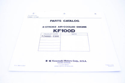 New OEM Kawasaki 99910-2607 Parts Catalog KF100D NOS