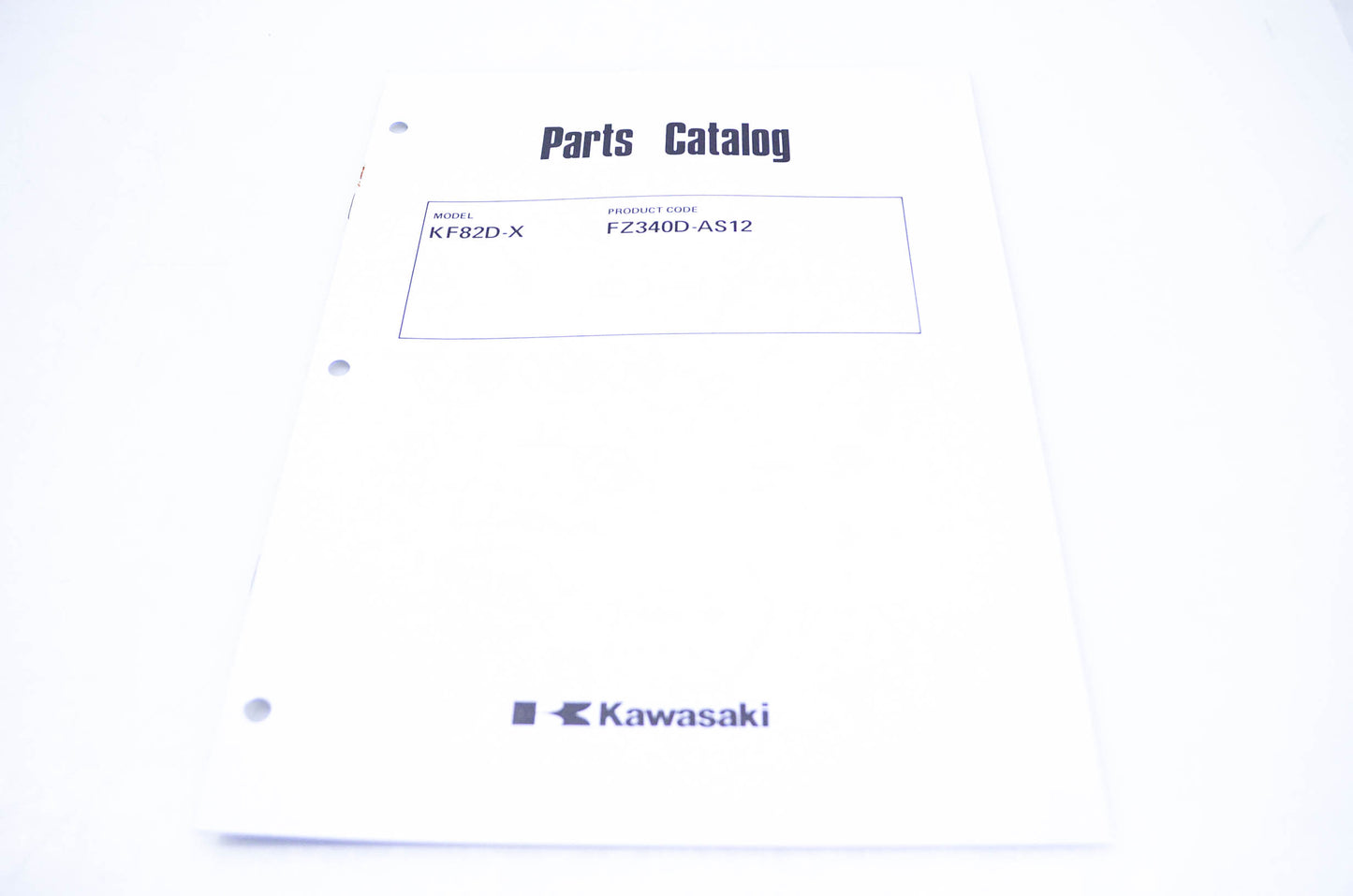 New OEM Kawasaki 99910-2310 Parts Catalog KF82D-X NOS
