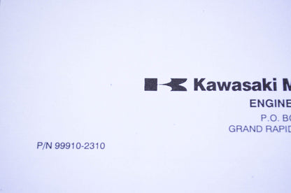 New OEM Kawasaki 99910-2310 Parts Catalog KF82D-X NOS