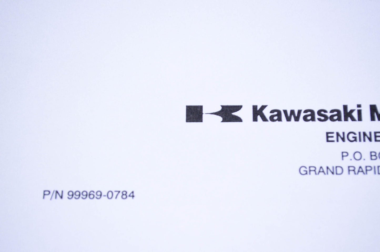 New OEM Kawasaki 99969-0784 Parts List KF82D-SX 316634 NOS