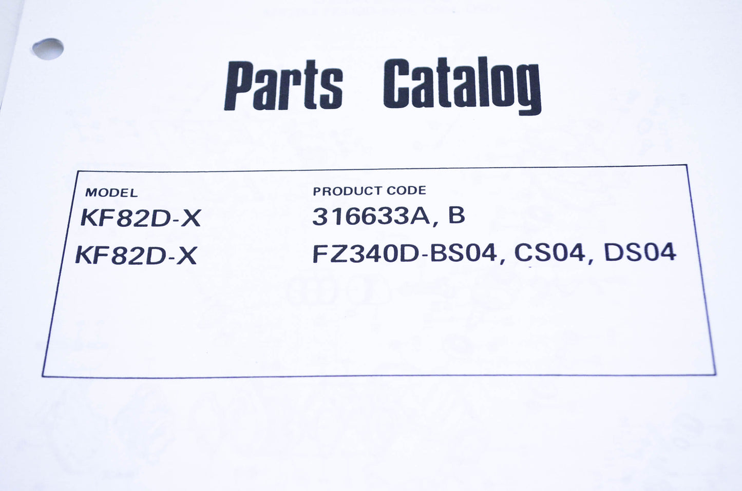 New OEM Kawasaki 99910-2189 Parts Catalog KF82D-X NOS