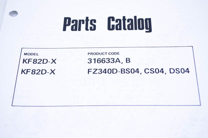 New OEM Kawasaki 99910-2189 Parts Catalog KF82D-X NOS
