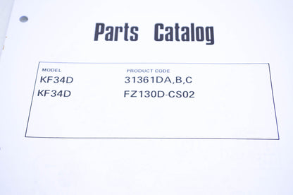 New OEM Kawasaki 99910-2192 Parts Catalog KF34D NOS