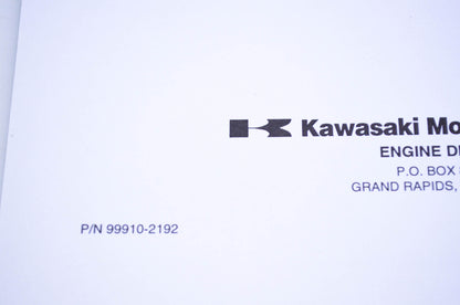 New OEM Kawasaki 99910-2192 Parts Catalog KF34D NOS