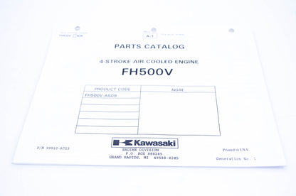 New OEM Kawasaki 99910-A703 Parts Catalog FH500V NOS
