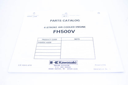 New OEM Kawasaki 99910-A702 Parts Catalog FH500V NOS