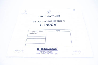 New OEM Kawasaki 99910-A701 Parts Catalog FH500V NOS
