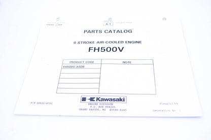 New OEM Kawasaki 99910-A700 Parts Catalog FH500V NOS