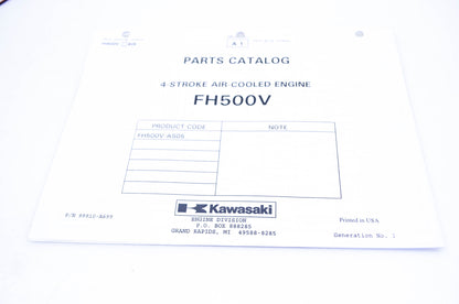 New OEM Kawasaki 99910-A699 Parts Catalog FH500V NOS