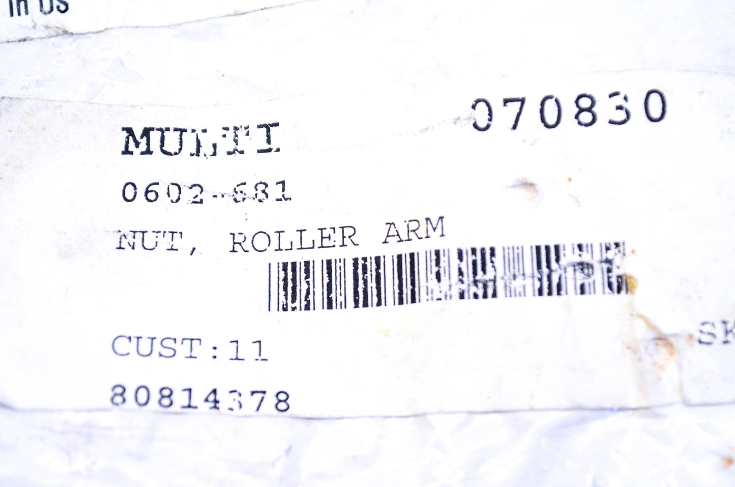 New OEM Arctic Cat 0602-681 Roller Arm Nut NOS
