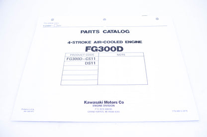 New OEM Kawasaki 99910-2676 Parts Catalog FG300D NOS