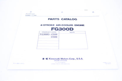 New OEM Kawasaki 99910-2670 Parts Catalog FG300D NOS