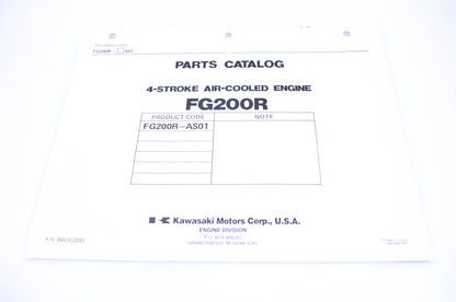New OEM Kawasaki 99910-2293 Parts Catalog FG200R NOS