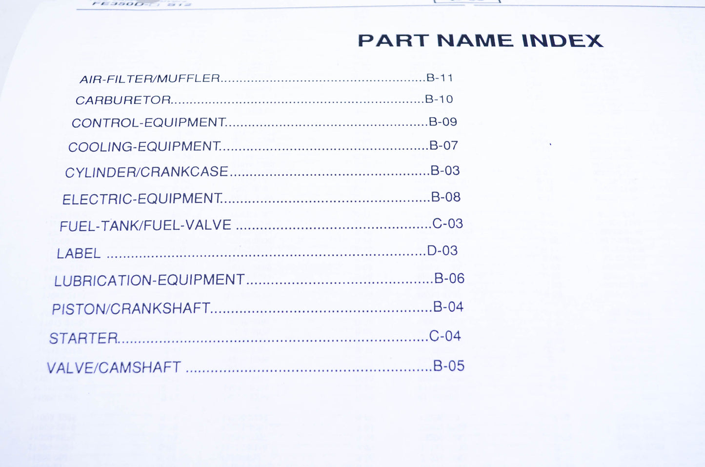 New OEM Kawasaki 99910-A694 Parts Catalog FE350D NOS