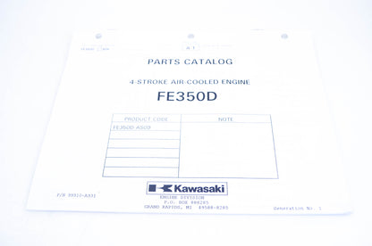 New OEM Kawasaki 99910-A931 Parts Catalog FE350D NOS