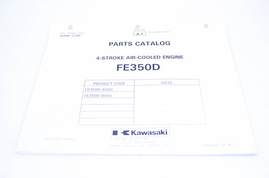 New OEM Kawasaki 99910-A444 Parts Catalog FE350D NOS