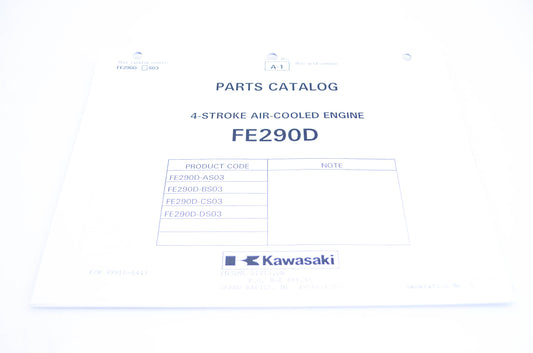 New OEM Kawasaki 99910-A443 Parts Catalog FE290D NOS