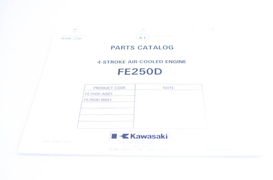New OEM Kawasaki 99910-A601 Parts Catalog FE250D NOS