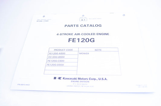 New OEM Kawasaki 99910-A453 Parts Catalog FE120G NOS