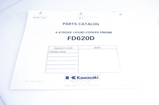 New OEM Kawasaki 99910-A627 Parts Catalog FD620D NOS