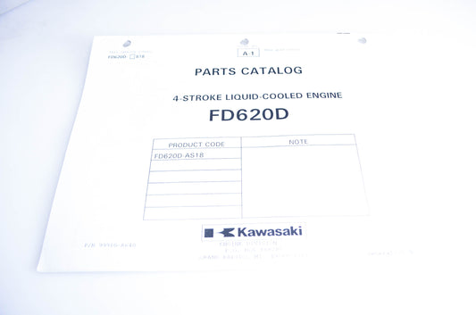 New OEM Kawasaki 99910-A640 Parts Catalog FD620D NOS