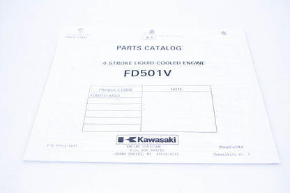 New OEM Kawasaki 99910-A647 Parts Catalog FD501V NOS